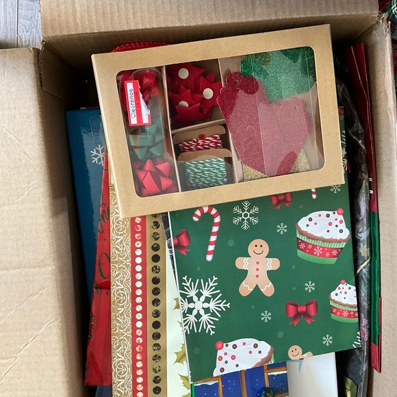 Mystery Christmas Box wrapping paper bows bags and more - Picture 2 of 3